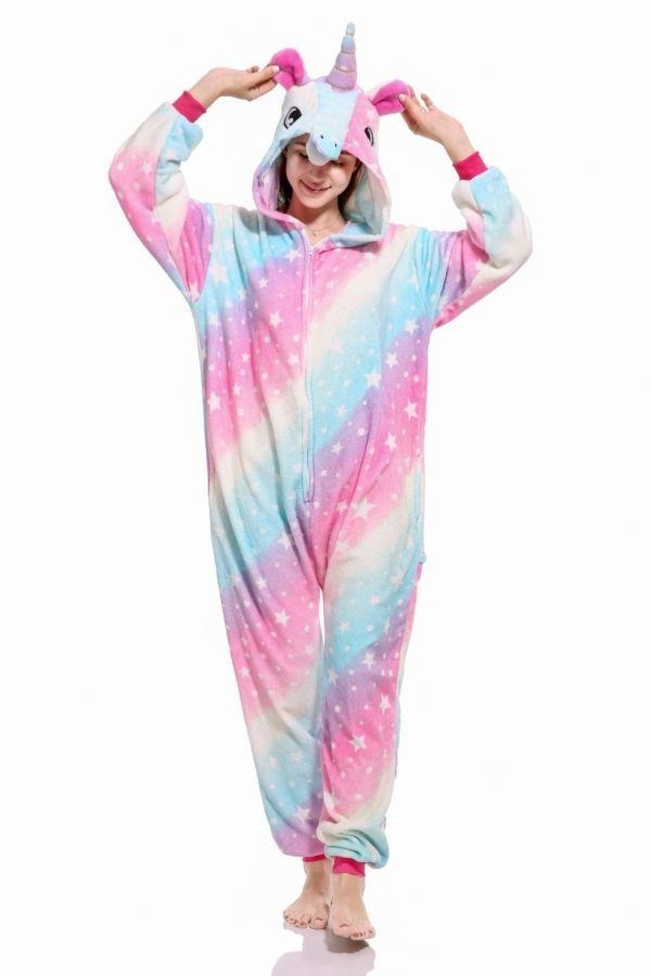 combinaison pyjama licorne arc-en-ciel 2