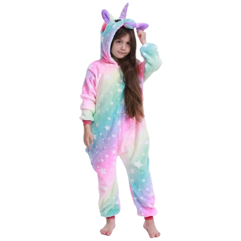 pyjama licorne enfant arc-en-ciel 1