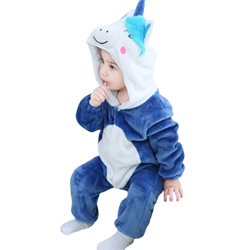 combinaison licorne bleue bébé