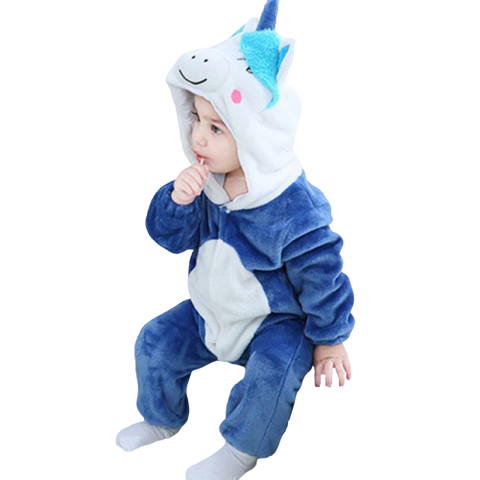 combinaison licorne bleue bébé