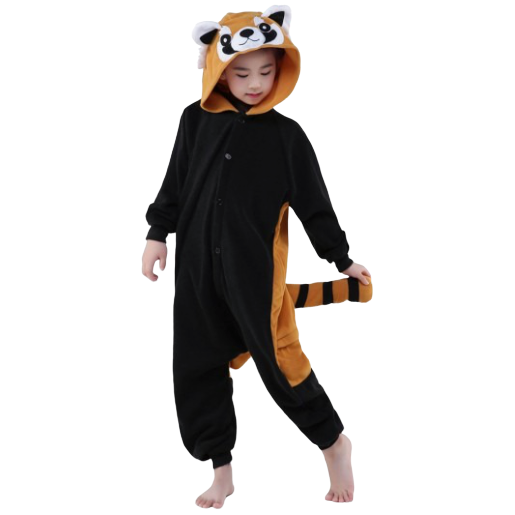 combinaison panda roux enfant