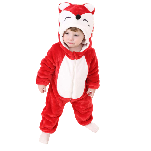 combinaison renard rouge bébé