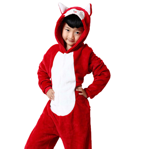 combinaison renard rouge enfant