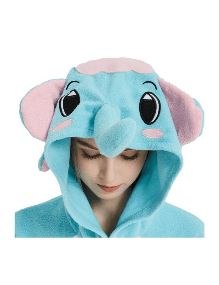 kigurumi éléphant bleu