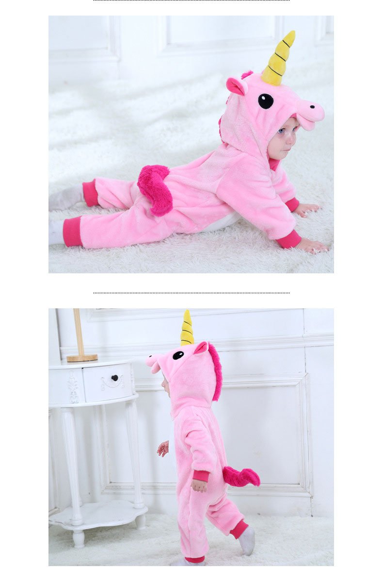 combinaison licorne rose bébé