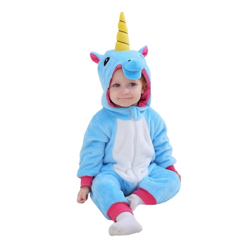 pyjama licorne bleue bebe