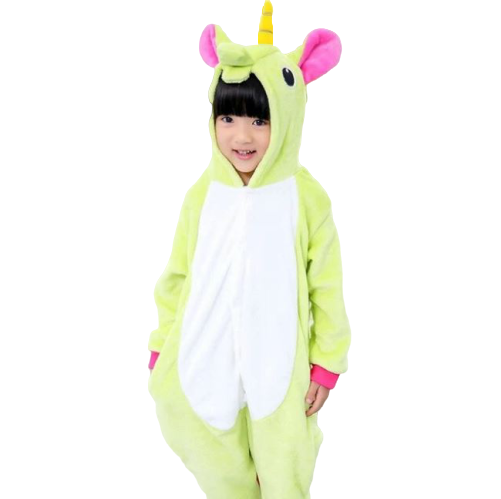 Combinaison Pyjama <br> Licorne Verte Enfant